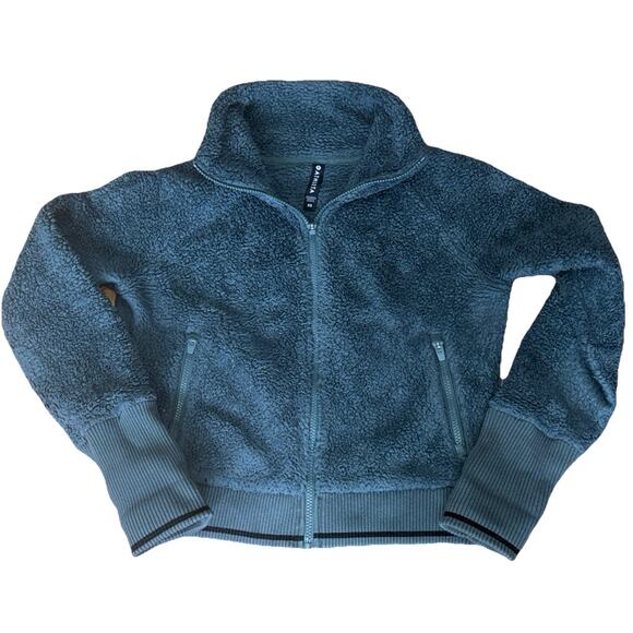 Athleta Tugga Sherpa‎ Jacket In Bali Green Size XS - Picture 2 of 7